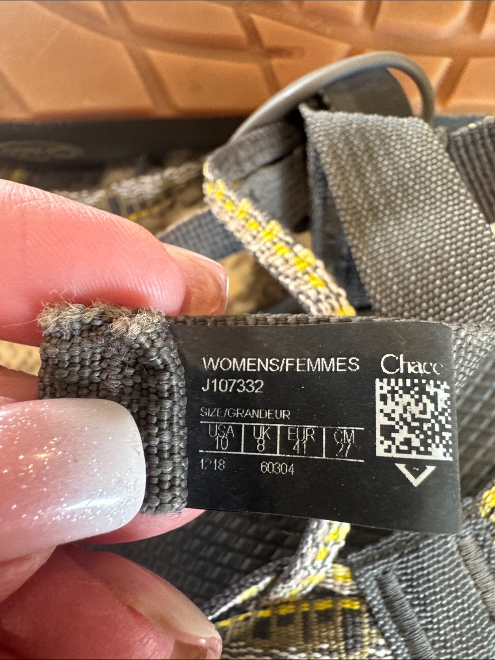 Chaco Sandals with Black Straps and Yellow Accents - Picture 3 of 3
